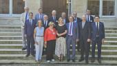 Les membres de la Conférence avec Yaël Braun-Pivet, Présidente de l'Assemblée nationale française