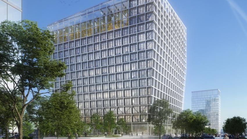 L'État reprend la moitié du bâtiment « K 22 », construit par ArcelorMittal.  © ArcelorMittal/K22, architectes Wilmotte et associés