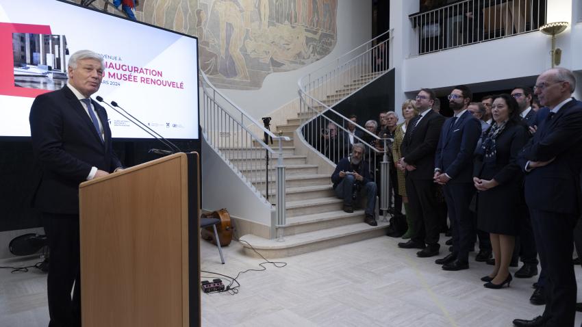Le Président de la Chambre Claude Wiseler lors de la réouverture du Musée national de la résistance et des droits humains.