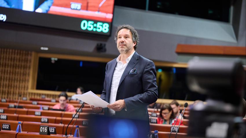 ©Conseil de l’Europe - Paul Galles, rapporteur du débat d’actualité « Le 65ème anniversaire de la Charte sociale  européenne »