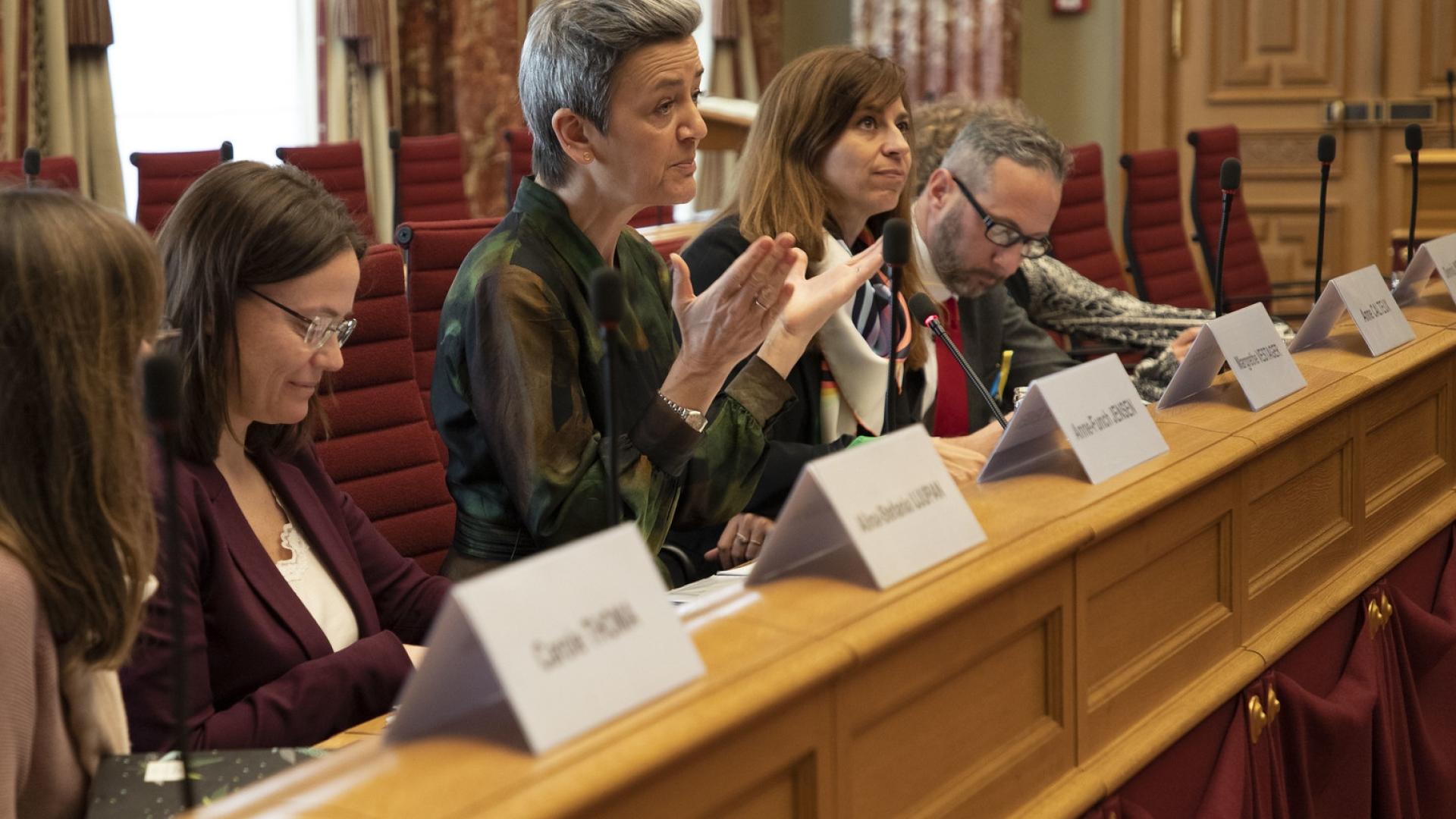 La commissaire européenne Margrethe Vestager à la Chambre