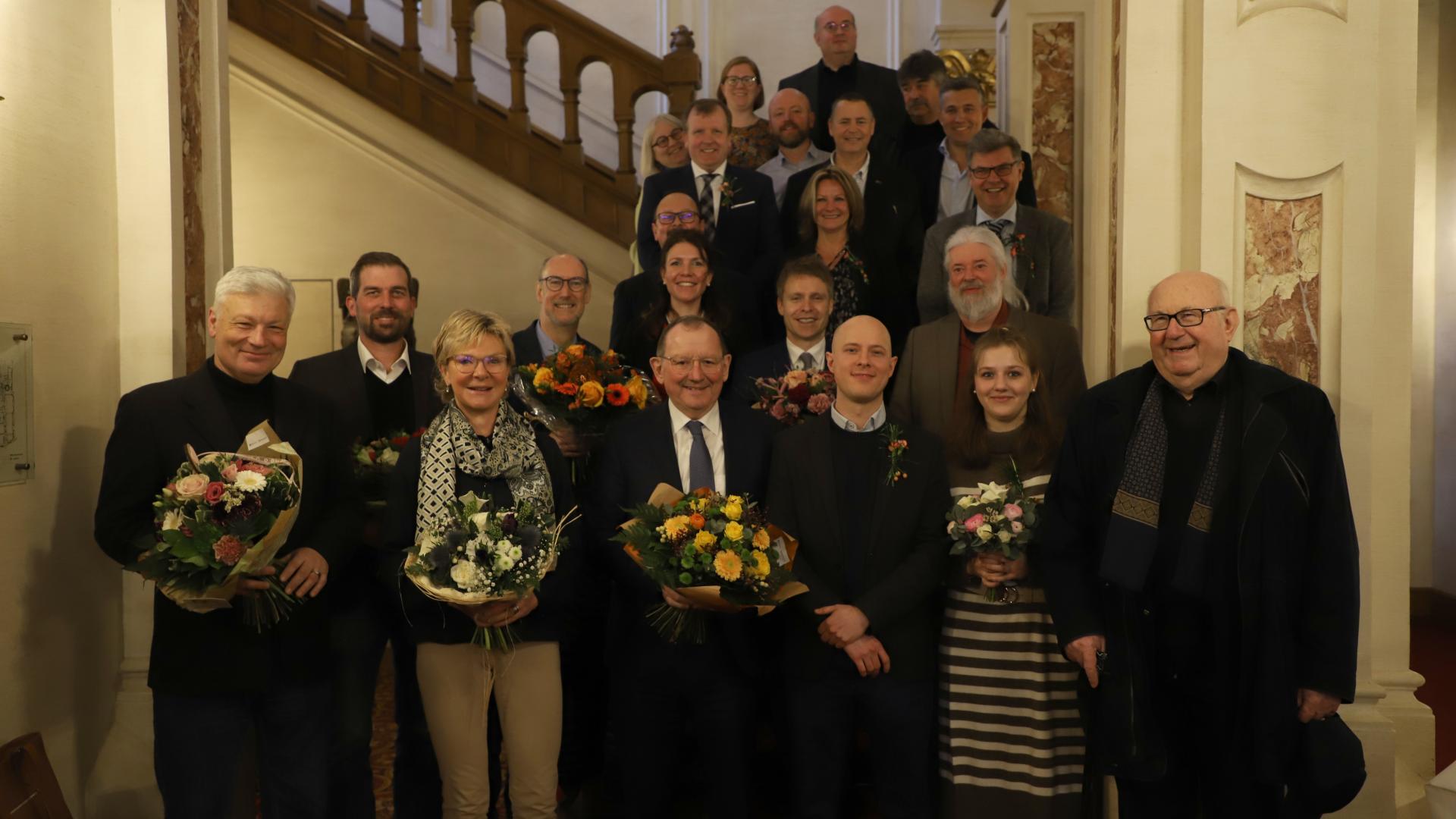 Le Président de la Chambre Fernand Etgen et les membres du Bureau de la Chambre ont accueilli des représentants de la Fédération horticole luxembourgeoise.