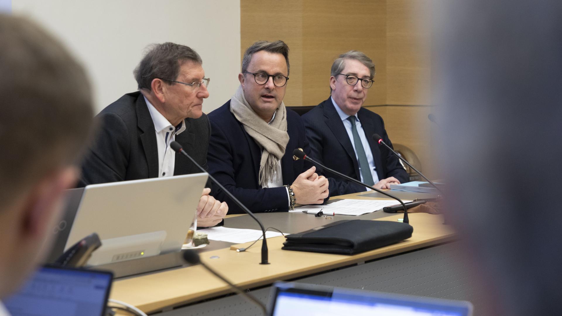 Le député Gusty Graas et le ministre Xavier Bettel.
