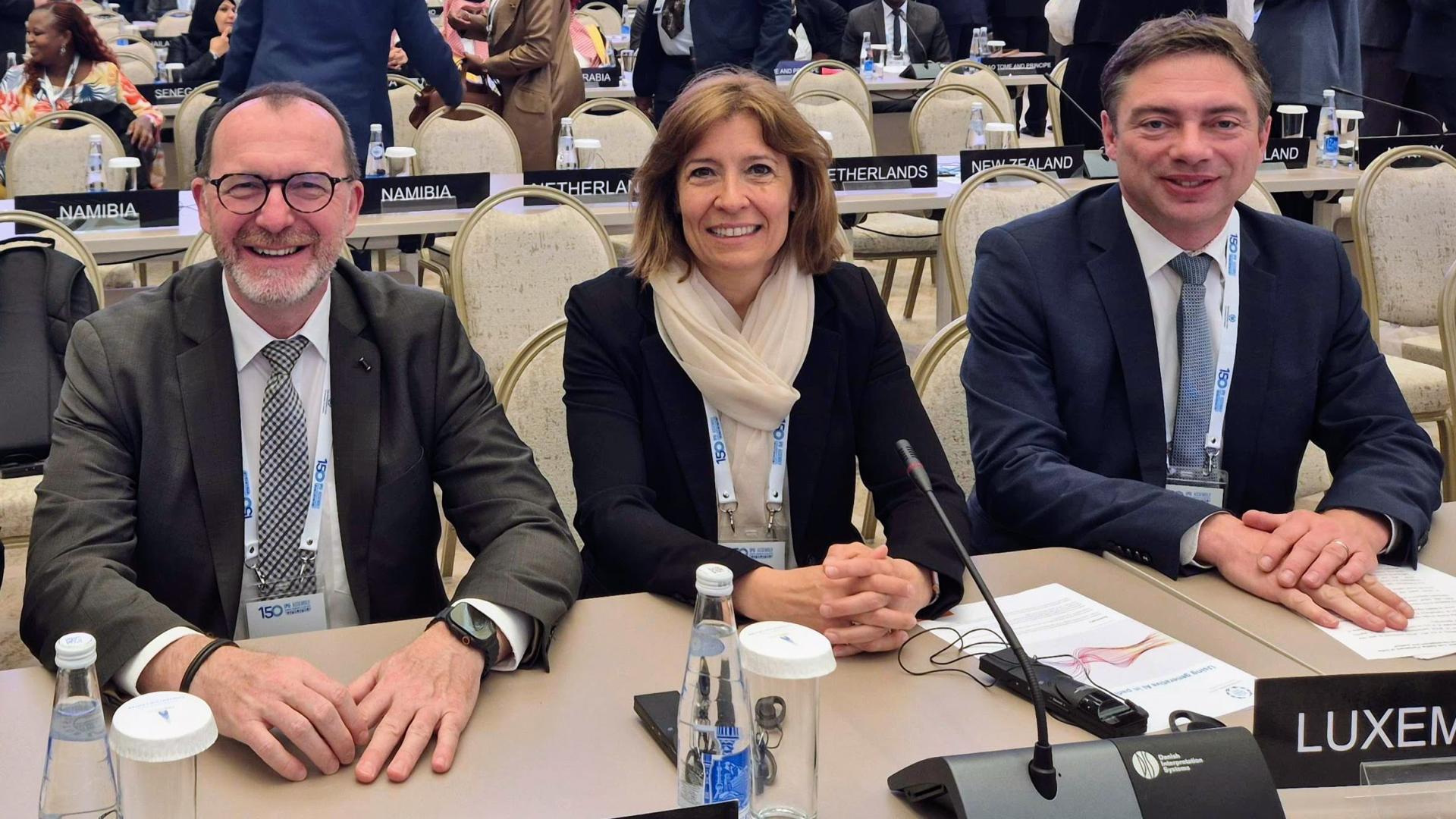 Délégation luxembourgeoise: Georges Engel, Diane Adehm, Fred Keup