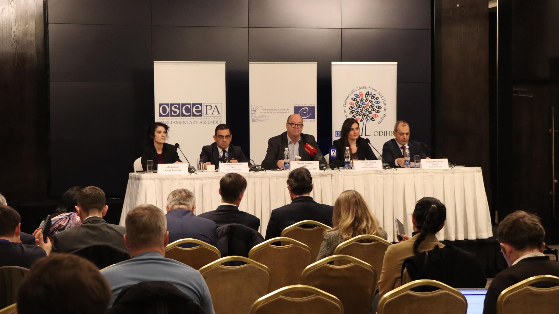 Conférence de presse jointe de l'OSCE PA, l'APCE et l'ODIHR