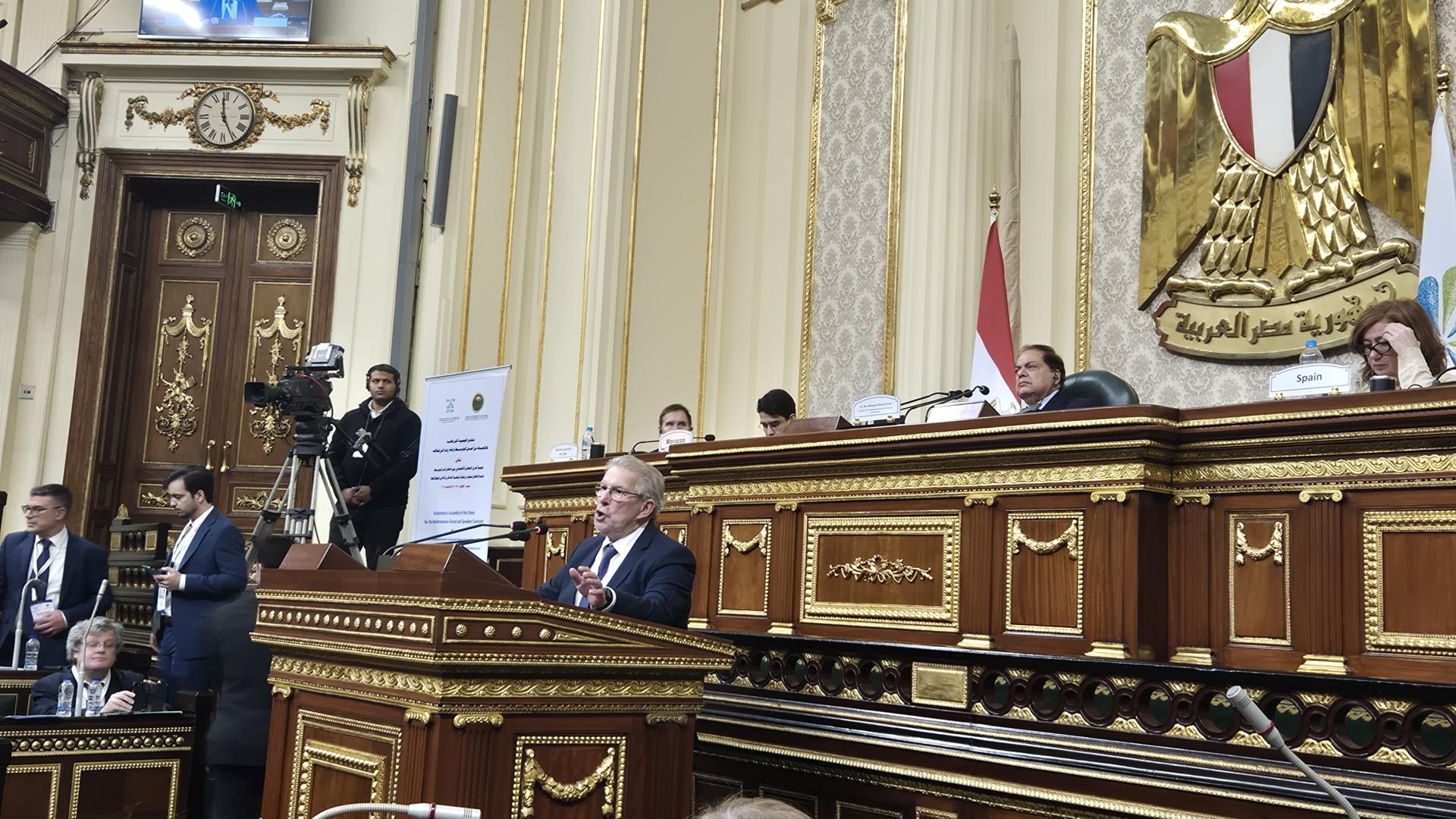 Mars Di Bartolomeo lors de son discours pendant le Sommet des Présidents