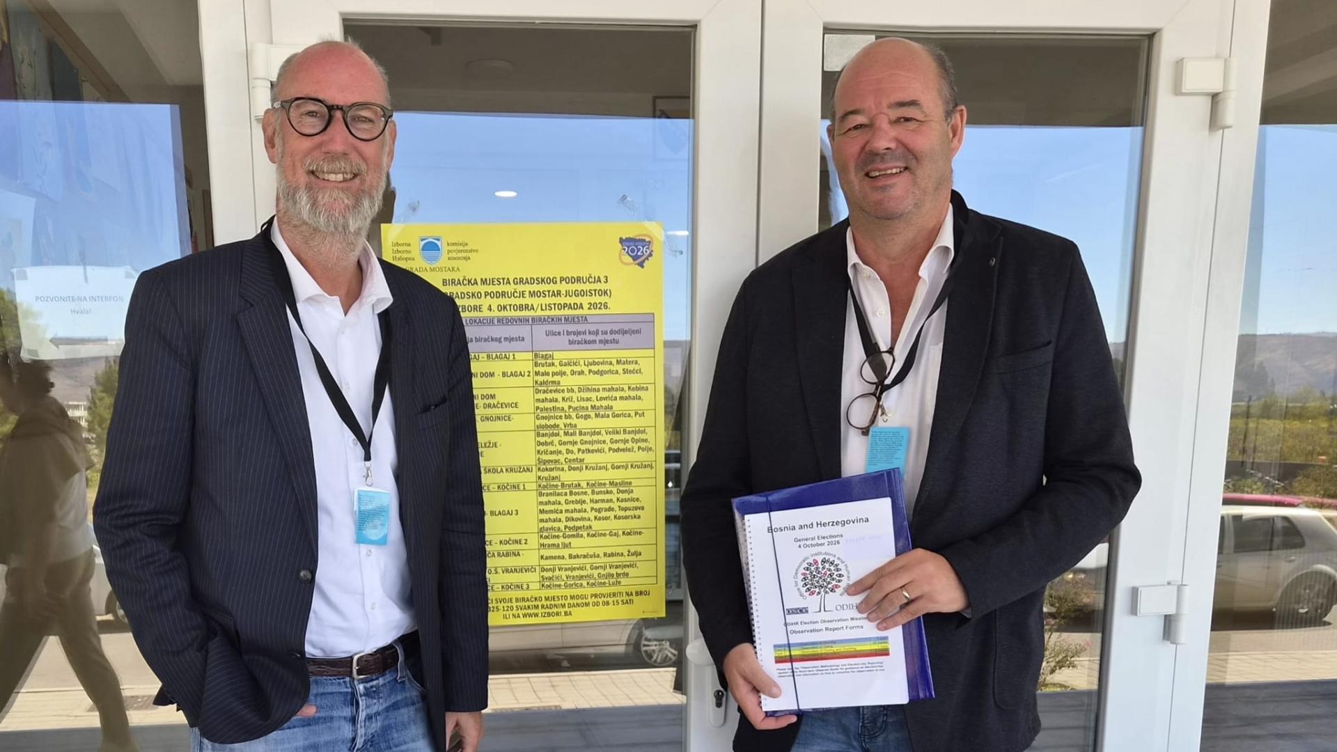 Gilles Baum (DP) et Claude Haagen (LSAP) en mission d’observation électorale